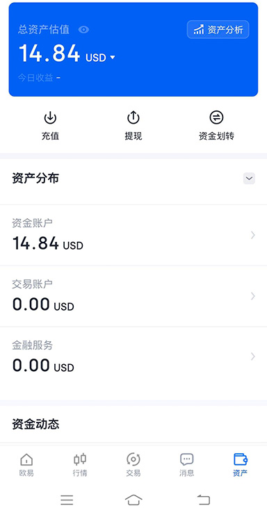 比特币行情页面截图